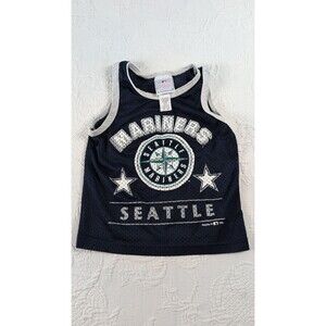 Vintage Park Bench Kids Mesh Tank Top Jersey Toddler 4T Seattle Mariners 1995